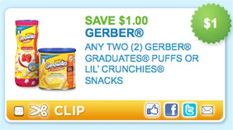 Gerber Baby Food Coupons Printable