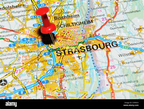 Strasbourg (France) on map Stock Photo - Alamy