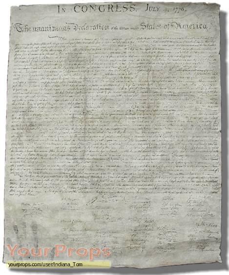 National Treasure Declaration of Independence replica movie prop