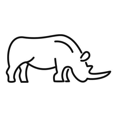 Premium Vector | Rhino baby icon outline rhino baby vector icon for web ...