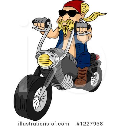 Biker Clipart #1227958 - Illustration by BNP Design Studio