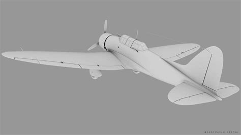 Aichi D3A1 - 3D Model by Carlo Cestra