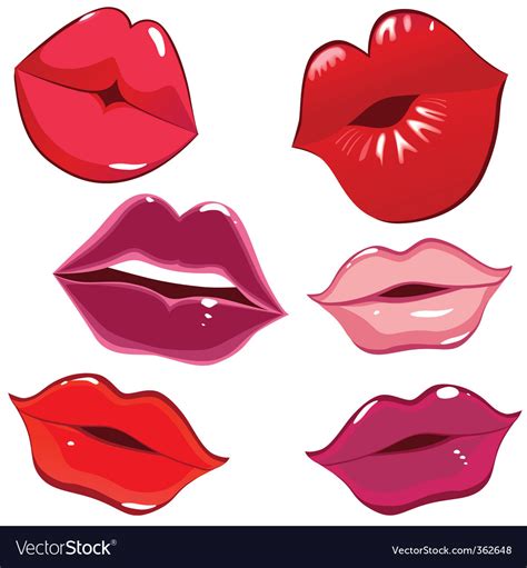 Lips and kiss Royalty Free Vector Image - VectorStock