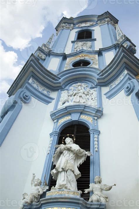 Durnstein Abbey Church Spire With Sculptures 17324787 Stock Photo at ...