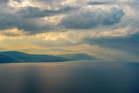 Sunset over the Sea of Galilee 2 Photograph by Dubi Roman - Fine Art America