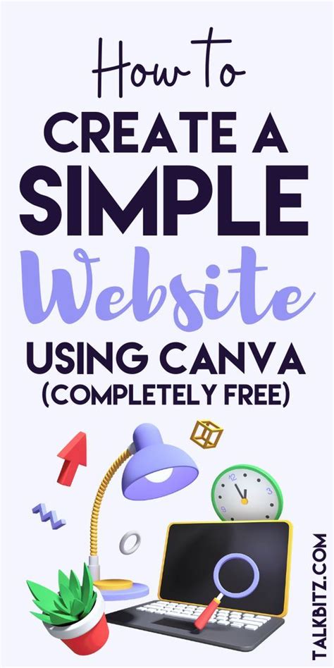 How to Create a Website With Canva (The Easiest Way) - TalkBitz | Canvas learning, Simple ...