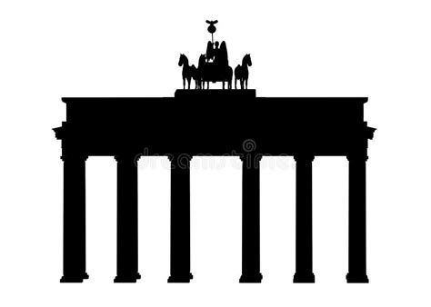 Silhouette of the Brandenburg Gate Stock Illustration - Illustration of germany, berlin: 48265203