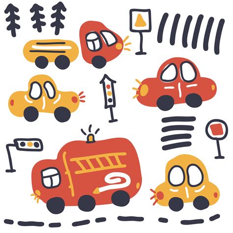 Doodle vector collection of cars 3283887 Vector Art at Vecteezy