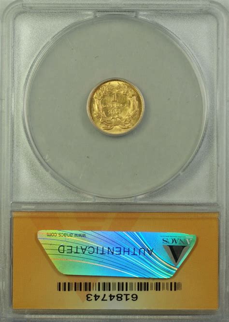 1874 $1 Indian Head Gold Coin ANACS MS-60 Details Cleaned (Better Coin) | eBay