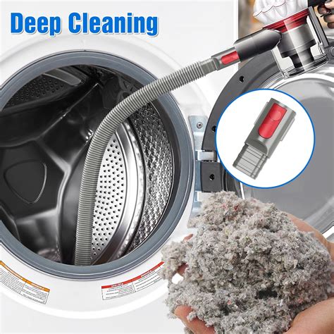 2PCS Dryer Vent Cleaning Kit,Dryer Duct Cleaner,Dryer Vent Cleaner Kit,Vacuum Attachment,Gray ...