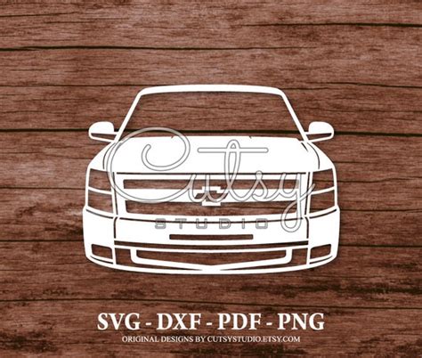 SVG Chevy Silverado 1500 LS 2010 Silhouette Cut Files | Etsy