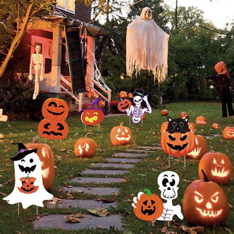 6 Pcs Halloween Decorations Outdoor Corrugate Yard Signs for Lawn Yard ...