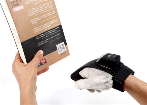 Portierbarer Handschuh-Barcode-Scanner, Hände geben Bluetooth-QR Code-Scanner frei