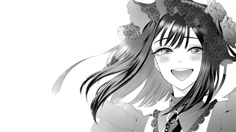 Wallpaper : manga, anime girls, monochrome, Sono Bisque Doll wa Koi wo ...