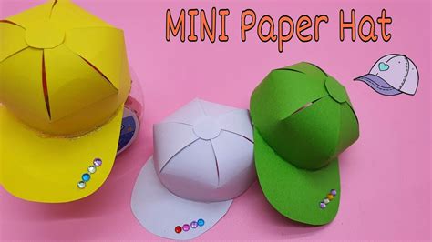 Origami diy, papercraft miniature hat, mini hat paper tutorial, cute min... Paper Hat, Diy Paper ...