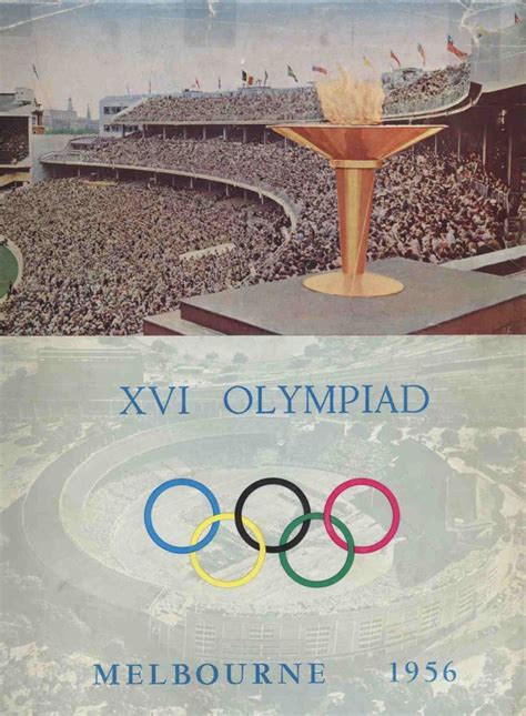 The cover to the Official Report on the 1956 Olympic Games in Melbourne ...