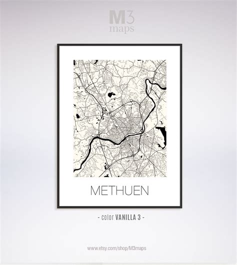 Methuen Massachusetts Methuen MA Map Methuen Map Methuen - Etsy