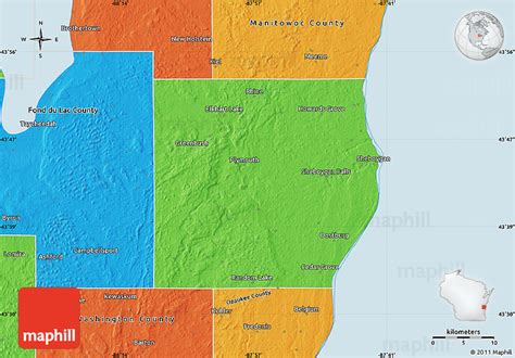 Political Map of Sheboygan County