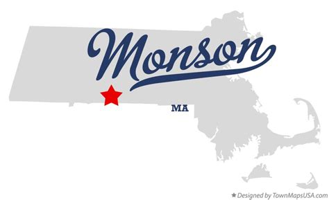 Map of Monson, MA, Massachusetts