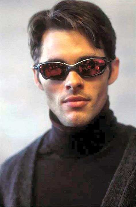 James Marsden 'Cyclops' hero sunglasses on custom display base from X-Men.