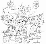 Coloring Pages Birthday Party sketch template