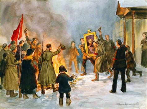 Burning the portrait of the Tsar | Revolution art, War art, History