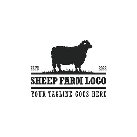 Sheep farm logo vector. Cattle farm logo 12054867 Vector Art at Vecteezy