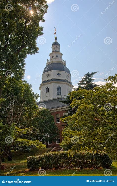 Maryland State House Dome in Annapolis, Maryland Stock Photo - Image of ...