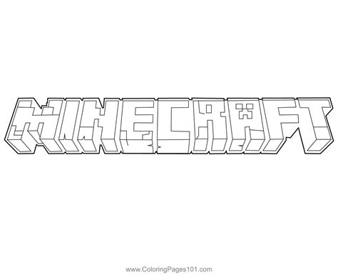 Minecraft Logo Minecraft Coloring Page for Kids - Free Minecraft ...