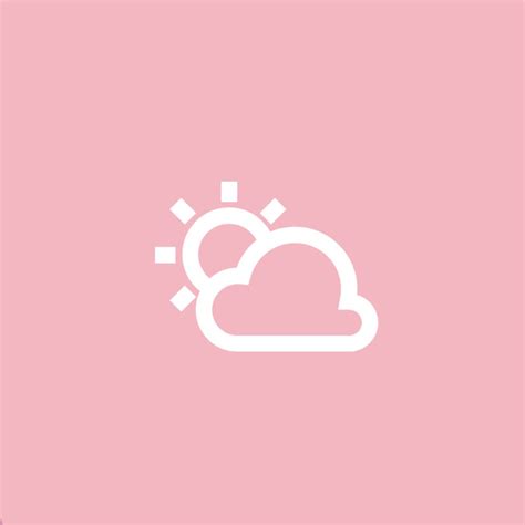 Logo Cloud Weather Icon Aesthetic Pink - pic-board