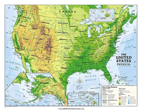 Geographical Map of USA | USA Geographical Map