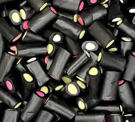 Liquorice Cream Rock Sweets Pieces Pick N Mix & Licorice Candy Black ...