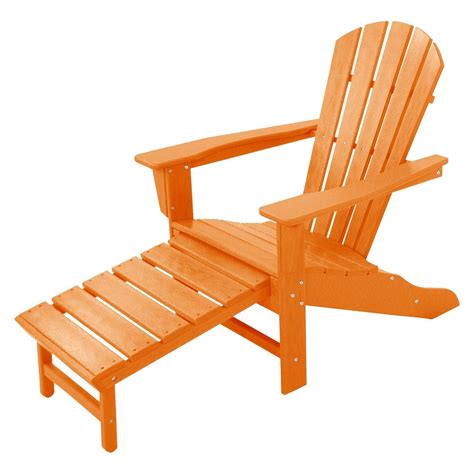 Polywood Palm Coast Adirondack Chair with Pull Out Ottoman | Adirondack chair, Plastic ...