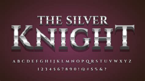 Shiny Silver Metallic Alphabet Character Collection Set 25421274 Vector ...