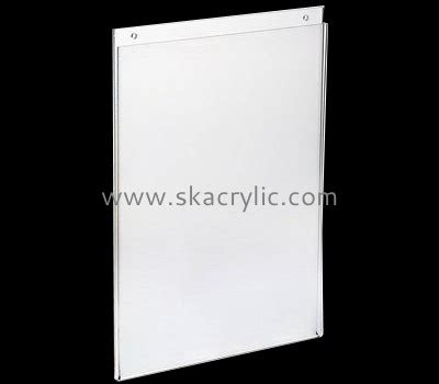 Custom design acrylic plastic sign frames wall mount plastic sign holder 5x7 sign holder SH-087