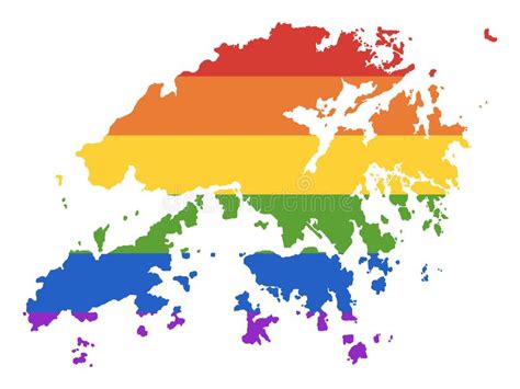 LGBT Rainbow Map of Hong Kong Stock Vector - Illustration of burundi ...