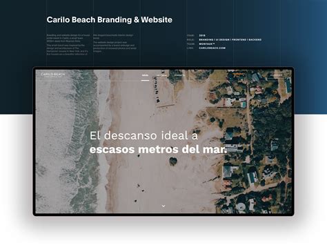 Carilo Beach – Branding & Website on Behance