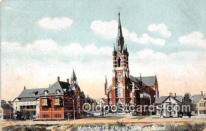 St Marie's Church and Convent Manchester, NH, USA Postcard | OldPostcards.com