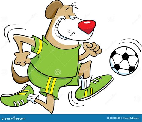 Soccer playing dog stock vector. Illustration of sports - 26243288