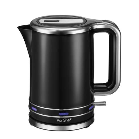 VonShef 1.8-qt. Stainless Steel Electric Tea Kettle in Black | Wayfair