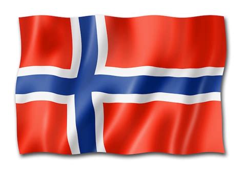 Persona ondeando la bandera del reino de noruega. | Foto Gratis