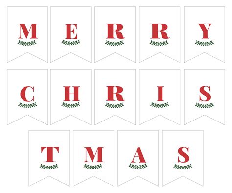 Merry Christmas Banner Letters Printables | Merry christmas printable, Christmas banners, Merry ...