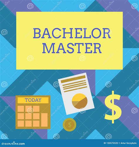 Text Sign Showing Bachelor Master. Conceptual Photo an Advanced Degree Completed after Bachelor ...