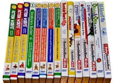 Lot/Set of 16 Baby Bumblebee VOCABULARY DVDs plus 6 sets of Bumblebee ...