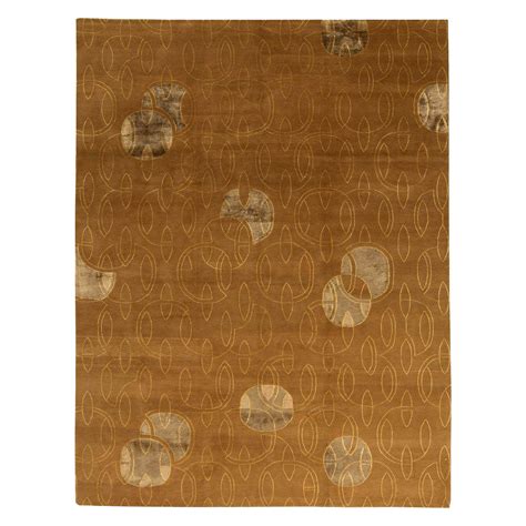 Contemporary Indigo and Brown Hand-Spun Wool and Silk Rug by Doris ...
