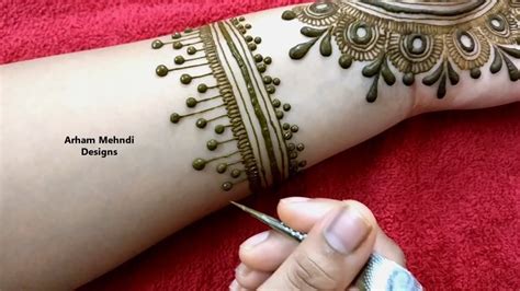 EID/Rakhi 2019 Special Easy Stylish Jewellry Mehndi Design for Front Hand || Arham Mehndi ...