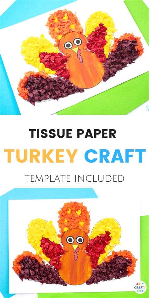 Tissue paper turkey craft – Artofit