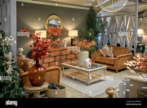 Furniture showroom interior with home furnishing display England UK Stock Photo - Alamy