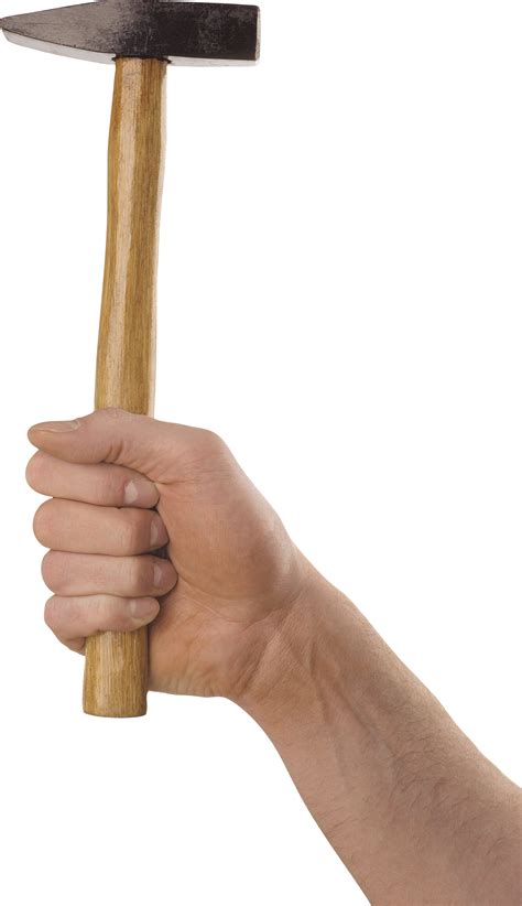 Hammer in hand PNG image