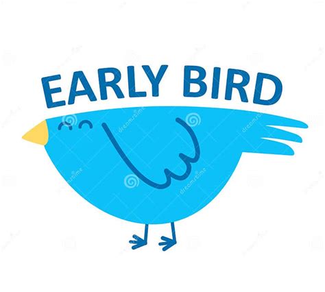 Cartoon Early bird icon. stock illustration. Illustration of vector ...